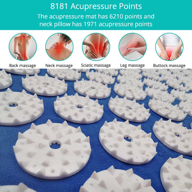 Acupressure Massage Mat Set