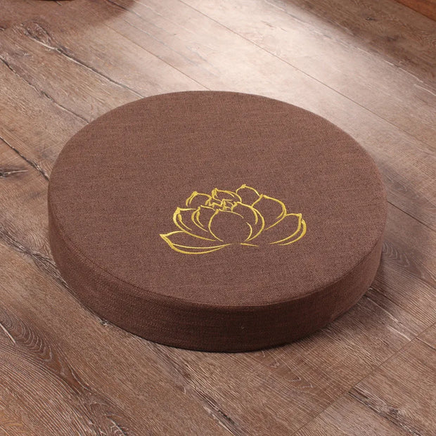 Round Linen Yoga Meditation Cushion