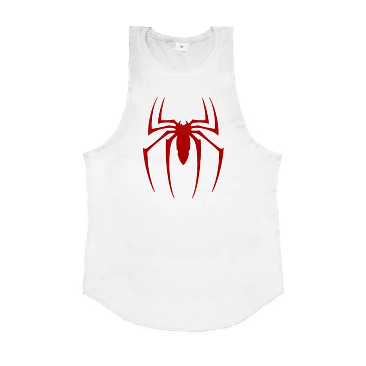 Red Spider Printed Running Tank Top