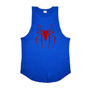 Red Spider Printed Running Tank Top