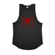 Red Spider Printed Running Tank Top