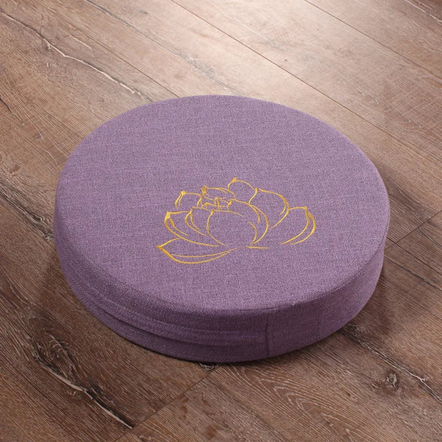 Round Linen Yoga Meditation Cushion