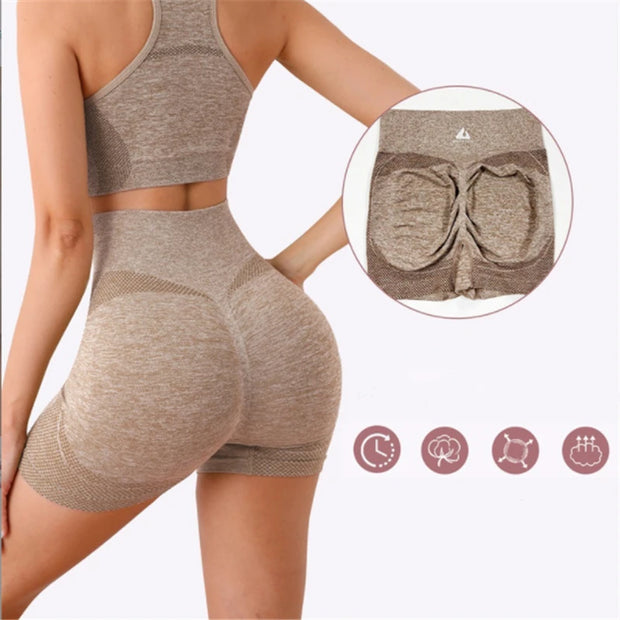 Yoga Set Women Gym Shorts Sports Bra