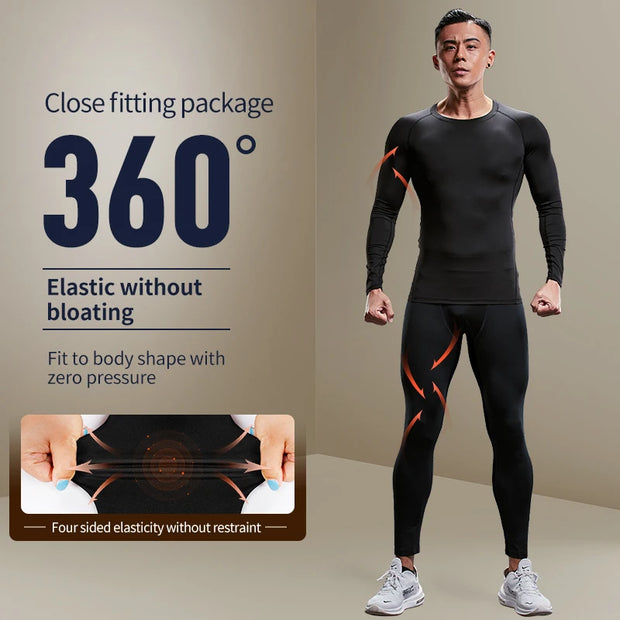 High Elasticity Compression Fitness Running Suit