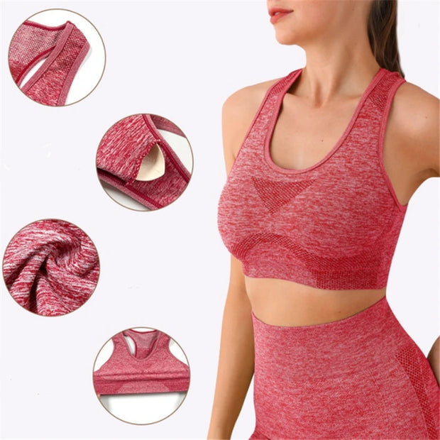 Yoga Set Women Gym Shorts Sports Bra