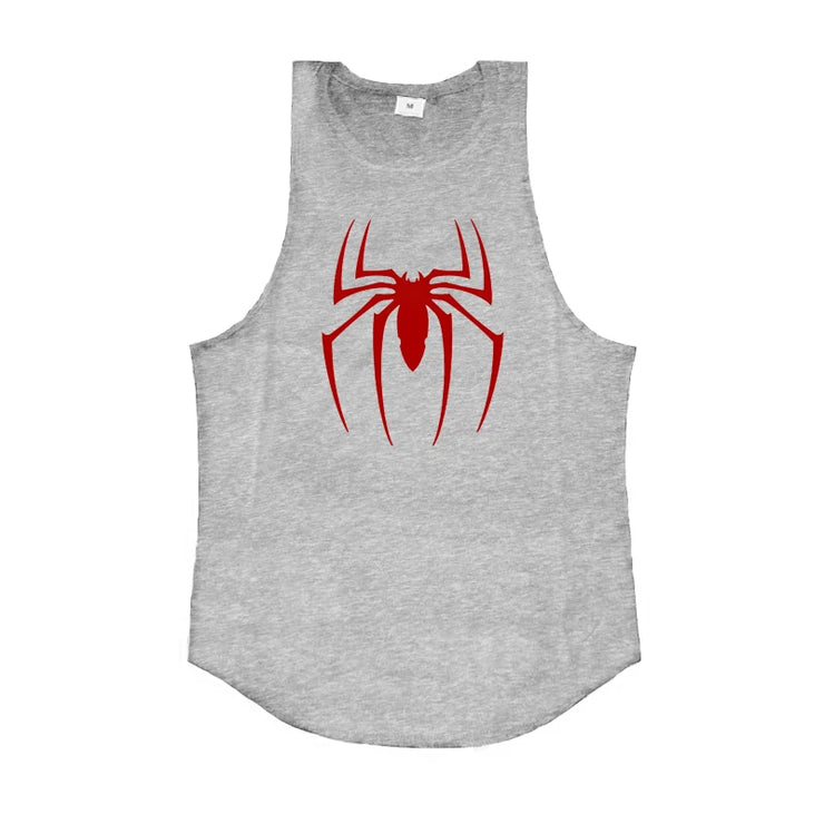 Red Spider Printed Running Tank Top